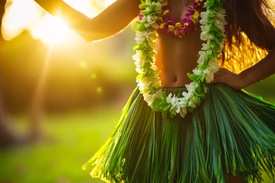 Photo68 Ka Hōkūlani Hula Studio 自然のものに感謝して作る伝統的なパウ